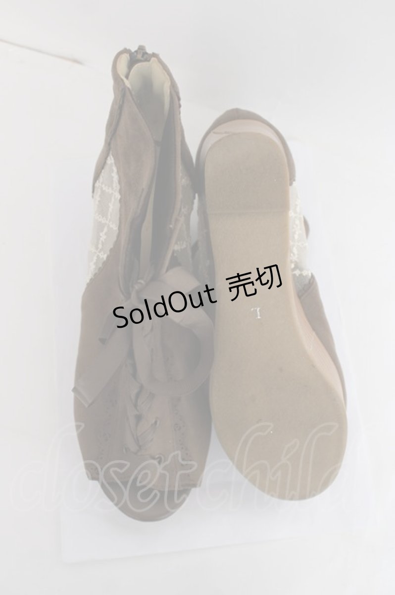画像5: axes femme / レースアップブーサン L 茶 Y-26-06-27-100-AX-SH-SZ-ZTK028 (5)