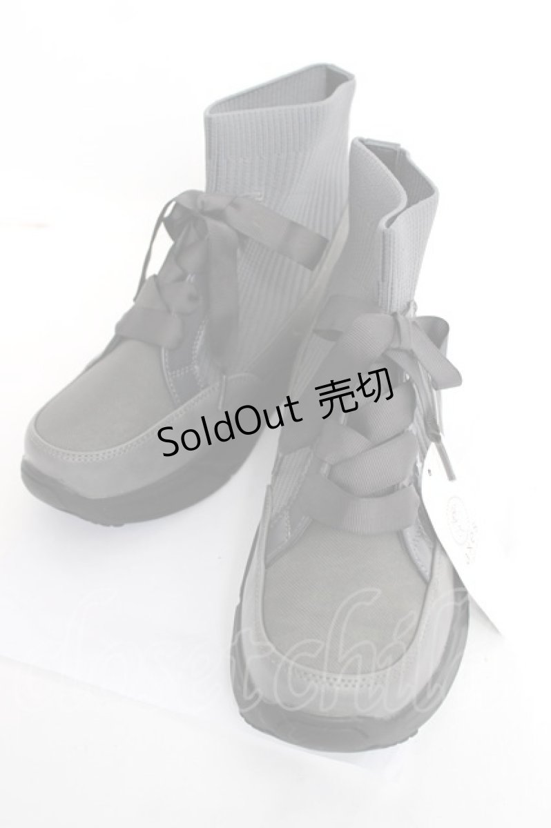 画像1: axes femme / ニットスニーカーブーツ L グレー Y-26-06-27-104-AX-SH-SZ-ZT719 (1)