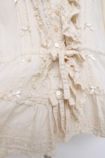 画像6: PINK HOUSE / ミニリボンいっぱいローンフリルオーバーブラウス F キナリ Y-26-06-27-115-LO-BL-SZ-ZY (6)