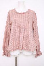 画像1: PINK HOUSE / フリル使いブラウス F ピンク Y-26-06-27-118-LO-TO-SZ-ZS (1)