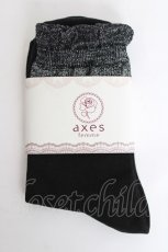画像1: axes femme / ソックス  黒 Y-26-06-27-023-AX-ZA-SZ-ZT639-F005 (1)