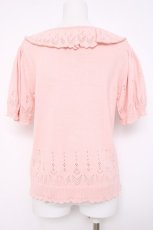 画像2: PINK HOUSE / パール使い透かし柄ニットカーディガン  ピンク Y-26-06-27-128-LO-TO-SA-ZS (2)