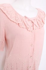 画像3: PINK HOUSE / パール使い透かし柄ニットカーディガン  ピンク Y-26-06-27-128-LO-TO-SA-ZS (3)