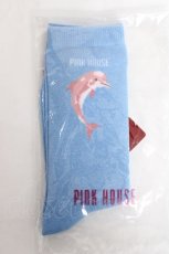 画像1: PINK HOUSE / いるかモチーフソックス  ブルー Y-26-06-27-025-LO-ZA-SZ-ZY (1)