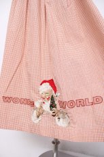 画像3: WONDERFUL WORLD / サンタ刺繍ギンガムスカート  ピンク Y-26-06-27-151-LO-SK-SZ-ZY (3)
