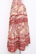 画像2: PINK HOUSE / St.パトリックパレードプリントスカート F レッド Y-26-06-27-159-LO-SK-SZ-ZS (2)