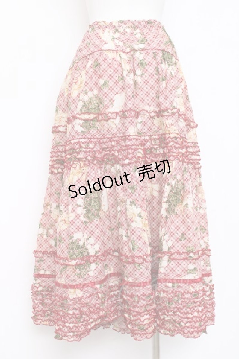 画像3: PINK HOUSE / St.パトリックパレードプリントスカート F レッド Y-26-06-27-159-LO-SK-SZ-ZS (3)