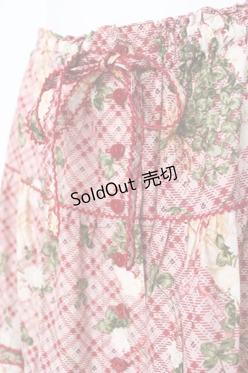 画像4: PINK HOUSE / St.パトリックパレードプリントスカート F レッド Y-26-06-27-159-LO-SK-SZ-ZS (4)