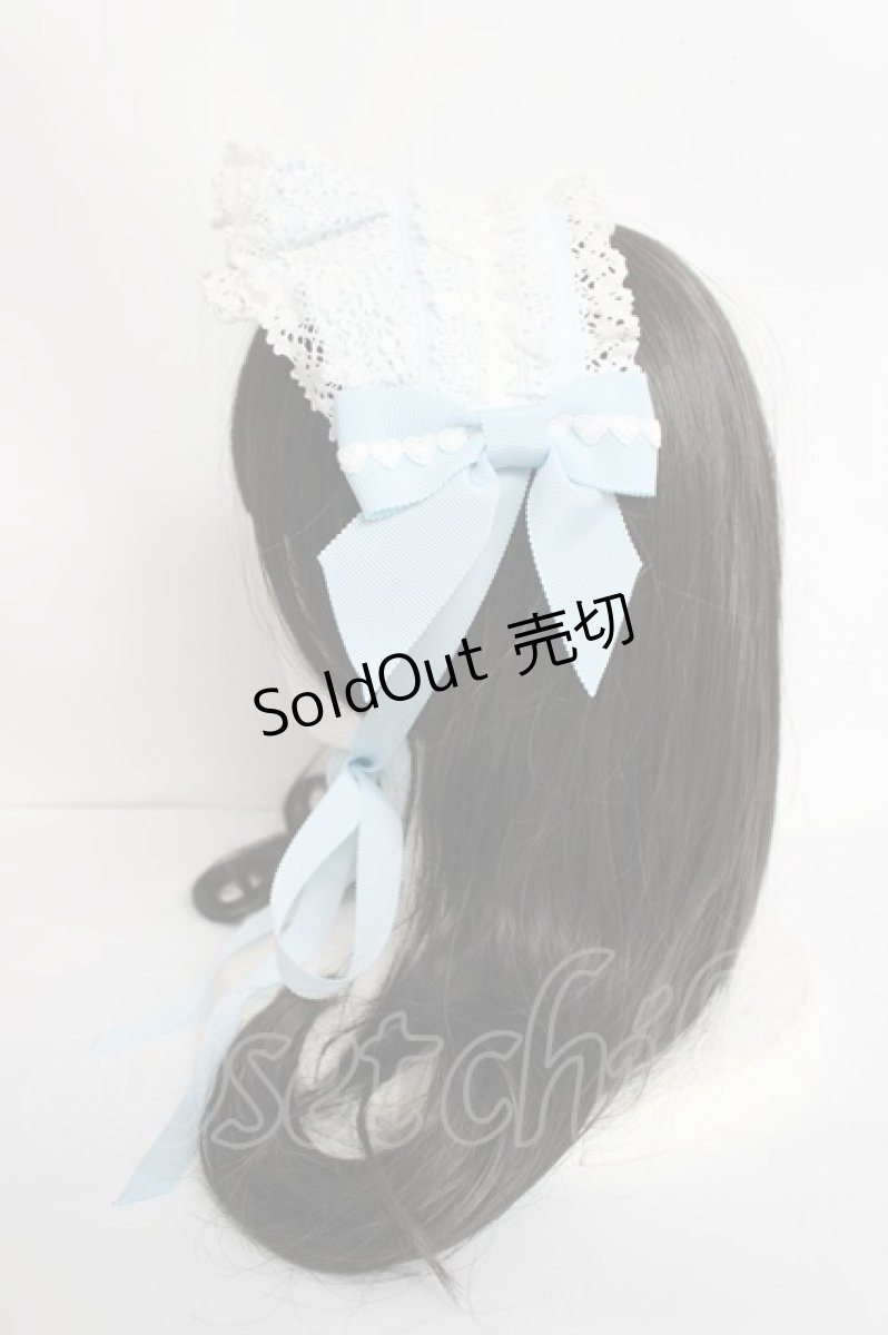 画像2: BABY,THE STARS SHINE BRIGHT / Creamy Ribbonヘッドドレス  サックス Y-26-06-30-034-BA-AC-SZ-ZY (2)