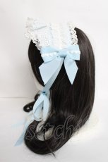 画像2: BABY,THE STARS SHINE BRIGHT / Creamy Ribbonヘッドドレス  サックス Y-26-06-30-034-BA-AC-SZ-ZY (2)