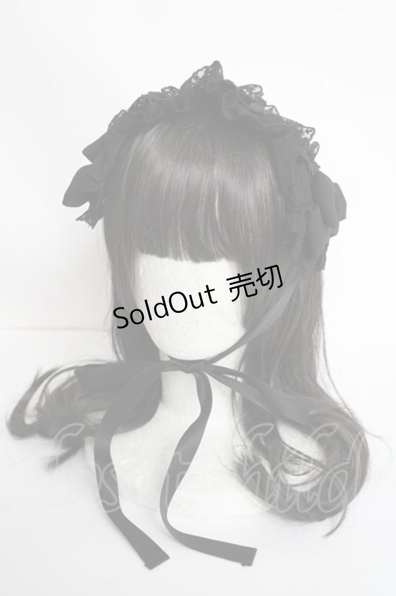 画像1: Vallee lys / Lace Enchantment Headdress  黒 Y-26-06-30-035-GO-AC-SZ-ZY (1)