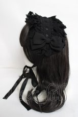 画像2: Vallee lys / Lace Enchantment Headdress  黒 Y-26-06-30-035-GO-AC-SZ-ZY (2)