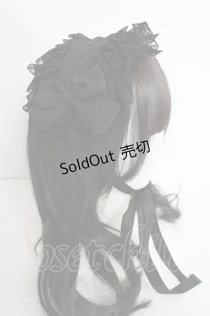 画像3: Vallee lys / Lace Enchantment Headdress  黒 Y-26-06-30-035-GO-AC-SZ-ZY (3)