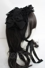 画像3: Vallee lys / Lace Enchantment Headdress  黒 Y-26-06-30-035-GO-AC-SZ-ZY (3)