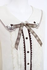 画像3: axes femme POETIQUE / トランプ刺繍セーラー襟ブラウス M 生成り Y-26-06-30-043-AX-BL-SZ-ZY (3)