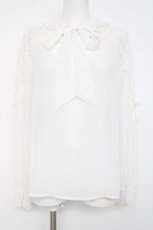 画像1: axes femme kawaii / レース切り替えブラウス  白 Y-26-06-30-045-AX-BL-SZ-ZY (1)