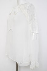 画像2: axes femme kawaii / レース切り替えブラウス  白 Y-26-06-30-045-AX-BL-SZ-ZY (2)