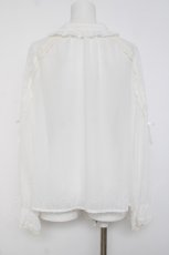 画像3: axes femme kawaii / レース切り替えブラウス  白 Y-26-06-30-045-AX-BL-SZ-ZY (3)