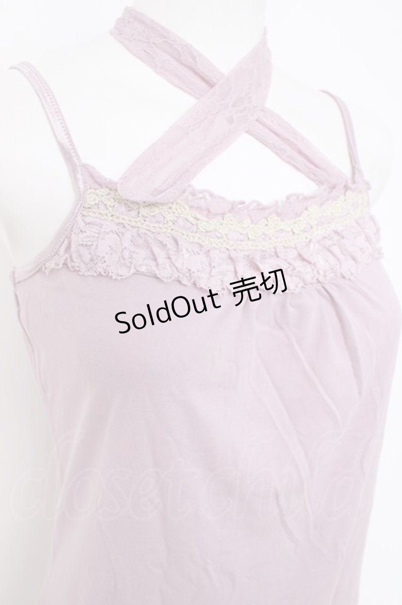 画像3: axes femme / ホルターレースキャミ  ラベンダー Y-26-06-30-056-AX-TO-SZ-ZY (3)