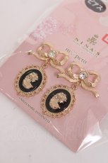 画像1: m petit by misako / リボンピアス  黒 Y-26-06-30-011-LO-AC-SZ-ZY (1)