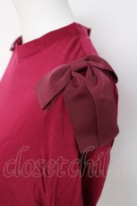 画像3: Franche Lippee / 肩リボンハイネックプルオーバー  ワイン Y-26-06-30-086-LO-TO-SZ-ZY (3)