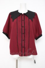 画像1: DearMyLove / デビルモチーフ襟ブラウス  ワイン Y-26-06-30-089-GO-BL-SZ-ZY (1)