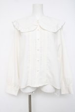 画像1: Dear My Love / 羽刺繍セーラー襟ブラウス  白 Y-26-06-30-093-LO-BL-SZ-ZY (1)