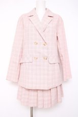 画像1: DearMyLoveRose / スプリングチェック柄セットアップ 3L ピンク Y-26-06-30-097-LO-OP-SZ-ZY (1)