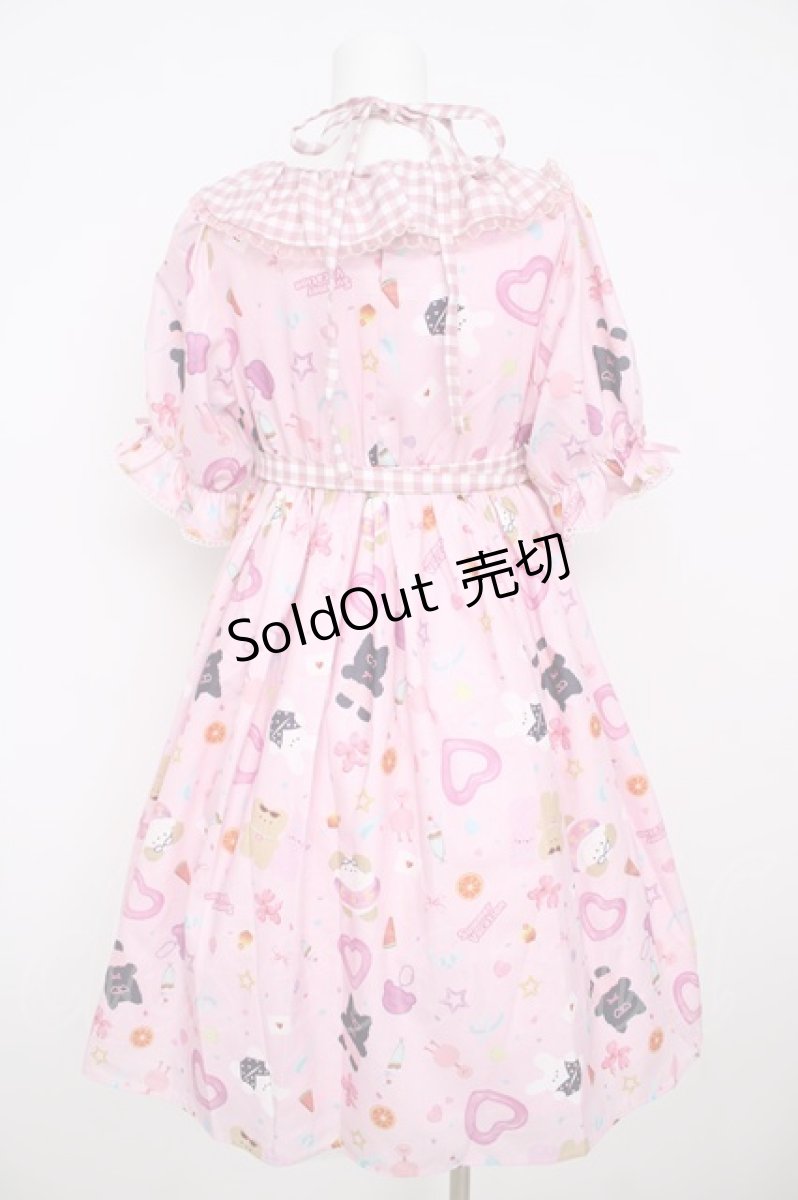 画像2: axes femme kawaii / ハッピーバカンス柄ワンピース M ピンク Y-26-06-30-111-AX-OP-SZ-ZY (2)