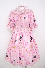 画像2: axes femme kawaii / ハッピーバカンス柄ワンピース M ピンク Y-26-06-30-111-AX-OP-SZ-ZY (2)