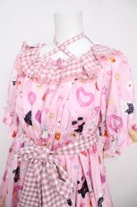 画像3: axes femme kawaii / ハッピーバカンス柄ワンピース M ピンク Y-26-06-30-111-AX-OP-SZ-ZY (3)