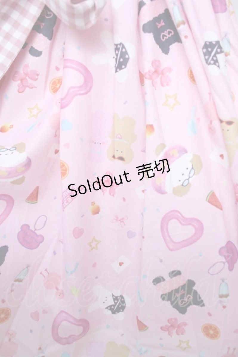 画像4: axes femme kawaii / ハッピーバカンス柄ワンピース M ピンク Y-26-06-30-111-AX-OP-SZ-ZY (4)