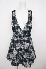 画像1: axes femme / バラチェックジャンドレ  グリーン Y-26-06-30-113-AX-SK-SZ-ZY (1)