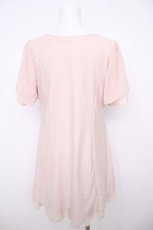 画像2: axes femme / 胸元レース半袖ワンピース  ピンク Y-26-06-30-124-AX-OP-SZ-ZY (2)