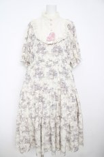 画像1: m petit by misako / トワルドジュイワンピース 3L 白 Y-26-06-30-132-LO-OP-SZ-ZY (1)