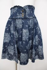 画像1: axes femme / 燕×薔薇柄デニムスカート  インディゴ Y-26-06-30-143-AX-SK-SZ-ZY (1)