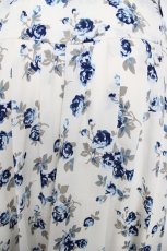画像3: an another angelus / ベルト付き薔薇柄スカート  白×ブルー Y-26-06-30-151-CA-SK-SZ-ZY (3)