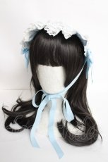 画像1: BABY,THE STARS SHINE BRIGHT / Creamy Ribbonヘッドドレス  サックス Y-26-06-30-034-BA-AC-SZ-ZY (1)