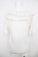 画像2: axes femme / ドット×チュールフリルプルオーバー  白 Y-26-07-01-054-AX-TO-SZ-ZY (2)