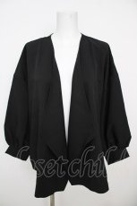画像1: axes femme / ノーカラーイレヘムカーデ  黒 Y-26-07-01-060-AX-TO-SZ-ZY (1)