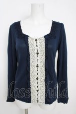 画像1: axes femme / フロントレースデザイントップス  紺 Y-26-07-01-080-AX-TO-SZ-ZY (1)