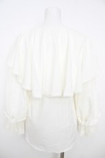画像2: axes femme POETIQUE / ビッグフリルカラーブラウス  白 Y-26-07-01-087-AX-BL-SZ-ZY (2)