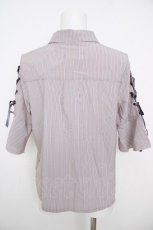 画像2: axes femme POETIQUE / 袖レースアップブラウス  淡ピンク Y-26-07-01-093-AX-BL-SZ-ZY (2)