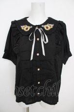 画像1: axes femme POETIQUE / ヒマワリブーケ刺繍ブラウス  黒 Y-26-07-01-094-AX-BL-SZ-ZY (1)