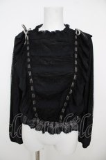 画像1: axes femme POETIQUE / レーシーブラウス  黒 Y-26-07-01-103-AX-BL-SZ-ZY (1)