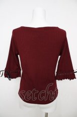 画像2: axes femme POETIQUE / フリルカットプルオーバー  ワイン Y-26-07-01-104-AX-TO-SZ-ZY (2)