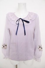画像1: axes femme POETIQUE / パンジー刺繍カットPO  ラベンダー Y-26-07-01-106-AX-TO-SZ-ZY (1)