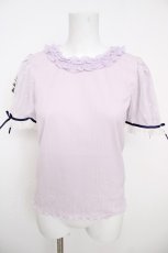 画像1: axes femme POETIQUE / バラ刺繍カットプルオーバー  ラベンダー Y-26-07-01-107-AX-TO-SZ-ZY (1)