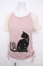 画像1: axes femme POETIQUE / 袖レースtシャツ  ピンク Y-26-07-01-108-AX-TO-SZ-ZY (1)