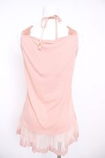 画像2: axes femme / 蝶レース使いホルター付きキャミソール  ピンク Y-26-07-01-117-AX-TO-SZ-ZY (2)